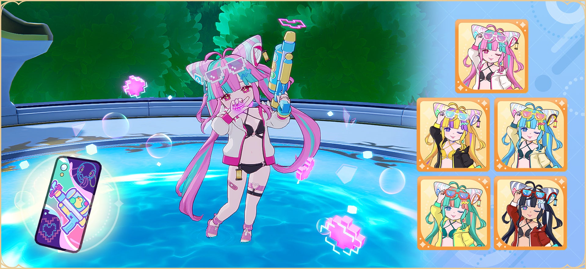 期間限定！水着キャラのエクスチェンジチケットが封入